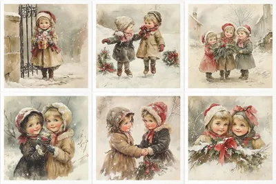 Produktbild von Reispapier-Set 14,8×14,8 cm – RSM184 – Weihnachtslandschaft mit Hütten – ITD Collection
