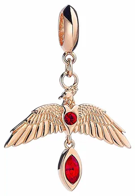 Produktbild von Fawkes Slider Charm Sterlingsilber mit Kristallen - Harry Potter