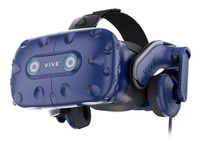 Produktbild von HTC VIVE Pro Eye, Dediziertes obenmontiertes Display, Schwarz, Blau, 110°, 90 Hz, AMOLED, 2880 x 1600 Pixel