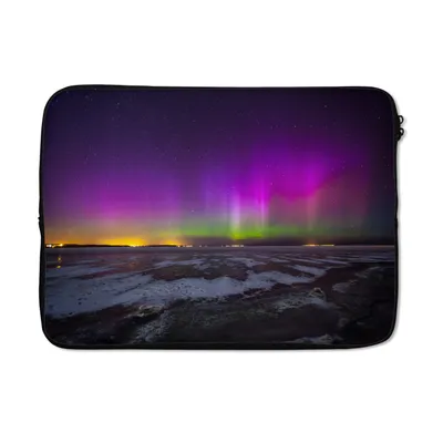 Produktbild von MuchoWow® Laptop Hülle 14 ZollAurora - Eiscreme - Lila Laptoptasche - Laptoptasche - Stoßsicher - Schutzhaube