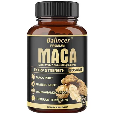 Produktbild von Maca-Wurzel 8050 mg – 120 Kapseln – Starke Unterstützung der sexuellen Gesundheit und Leistungsbooster