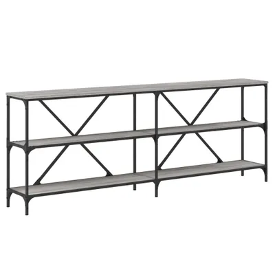 Produktbild von Konsolentisch Grau Sonoma 200x30x75 cm Holzwerkstoff und Eisen
