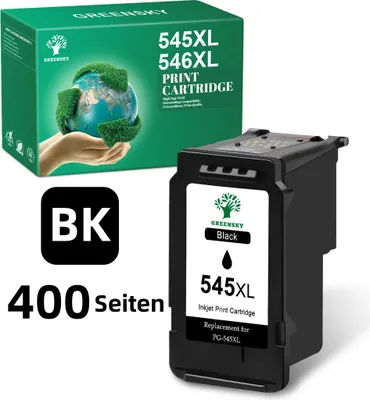 Produktbild von 545XL Schwarz Druckerpatronen PG-545 Schwarz CL-546 für CANON PG-545 MG2550 MG2555 MG2950 MX494 MX495[1x Schwarz=400 Seiten]
