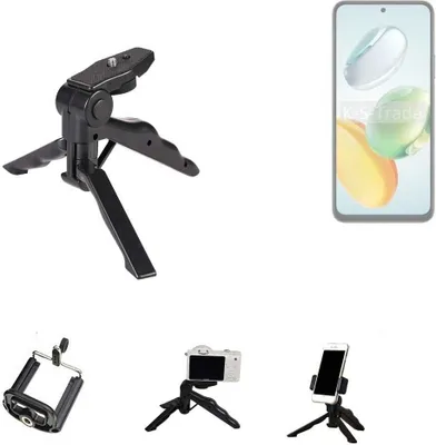 Produktbild von K-S-Trade Stativ Tisch-Ständer Dreibein Handy-Stativ Ständer kompatibel mit Honor Play 60 Plus Mini-Stativ Smartphone Tripod Handy-Stativ aus