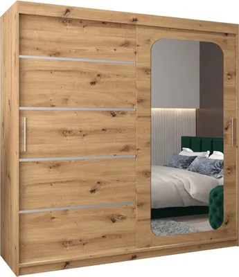 Produktbild von MEBLE KRYSPOL Promo 2200 Schlafzimmerschrank zwei Schiebetüren - Artisan