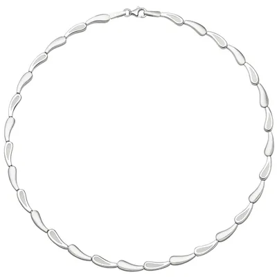 Produktbild von 5,3mm Collier Halskette 925 Silber rhodiniert & teilmattiert 45cm Halsschmuck