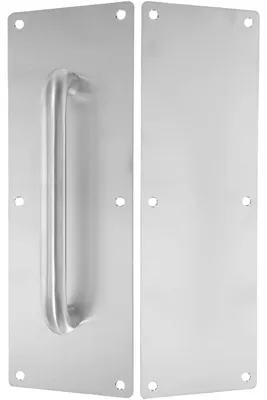Produktbild von Türgriff Stoßgriff Edelstahl Industriell Robust Silber 10 x 30 cm