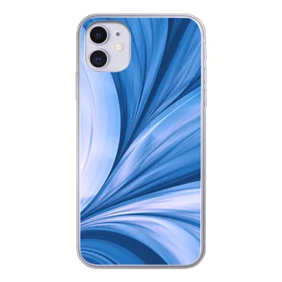 Produktbild von MuchoWow® Handyhülle Schutzhülle Hülle für iPhone 11 Blau - Abstrakt - Design Silikon Softcase Handy Hülle - Handytasche