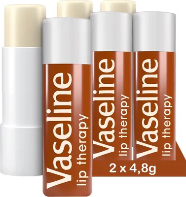 Produktbild von Vaseline Lip Therapy Cocoa Butter | Getönter Lippenbalsam, Lippenstift mit Kakao und Sheabutter (Cocoa 2 x 4_8g)