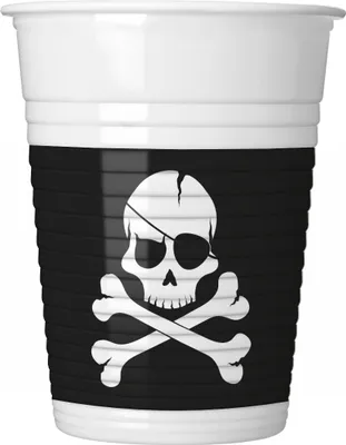 Produktbild von Piraten Party Totenkopf 8 Becher