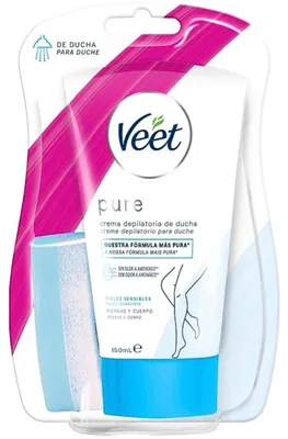 Immagine prodotto di Veet Pure Crema Depilatoria per Pelli Sensibili sotto la Doccia 150ml