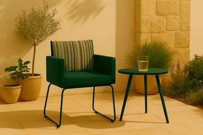 Obrázok produktu pre Záhradná a terasová stolička Paris MODERN s pruhmi, sada 2 ks pre záhradu