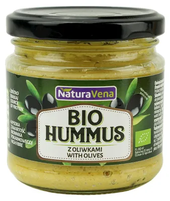 HUMMUS Z OLIWKAMI BIO 185 g - NATURAVENA
