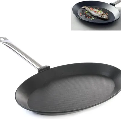 Zdjęcie produktu dla Patelnia Owalna Do Ryb Profi Line - Hendi 629604