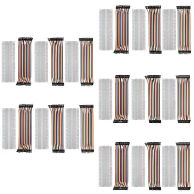 Immagine prodotto di AZ-Consegna Kit e kit Breadboard - 3x Filo per ponticelli m2m/f2m/f2f + Set di 3 Breadbord MB102 compatibili con Arduino e Raspberry Pi, 5x Set