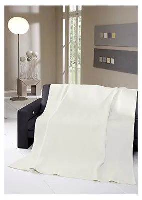 Produktbild von Wohndecke aus Baumwolle in Natur - 150 x 200