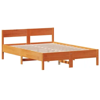 Produktbild von Massivholzbett ohne Matratze Wachsbraun 150x200 cm Kiefernholz
