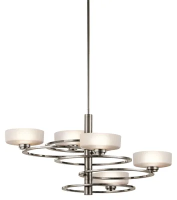 Image de Lustre LED Elstead Aleeka G9 à 4 ampoules, style étain classique