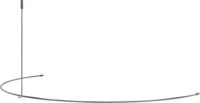 Produktbild von Burschberg Duschvorhangstange Halbkreis Ø 10 mm für 75 x 170 x 75 cm oder 75 x 160 x 75 cm mit Deckenstütze 100 cm edels