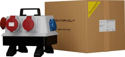 Produktbild von Stromverteiler BAU 1x32A 1x16A 3x230V mit 16A Anbaustecker Doktorvolt 6176