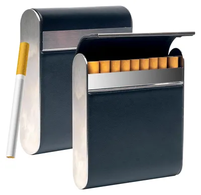 Immagine prodotto di 2 scatole per sigarette in metallo con chiusura magnetica