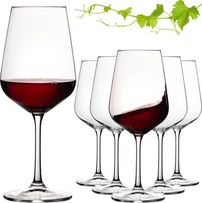 Produktbild von IMPERIAL Bordeauxgläser 450ml Set 6-Teilig "Barcelona" Rotweingläser aus Crystalline Glas Weinglas Spülmaschinenfest