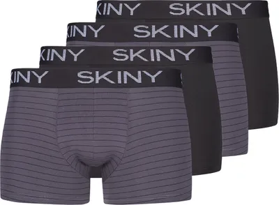 Produktbild von Skiny 4er Pack Baumwolle Retro Short / Pant Körpernaher Passform, Weicher Bundgummi mit Logo, Baumwolle mit Stretchanteil