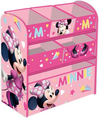Zdjęcie produktu dla Arditex 19328196 Shelf 6-Boxes Minnie Mouse -