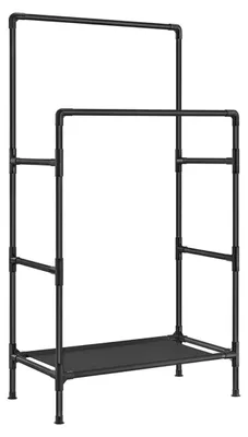Imagen del producto de Perchero con estantes de tela – Acero – 83 x 45 x 157 cm –