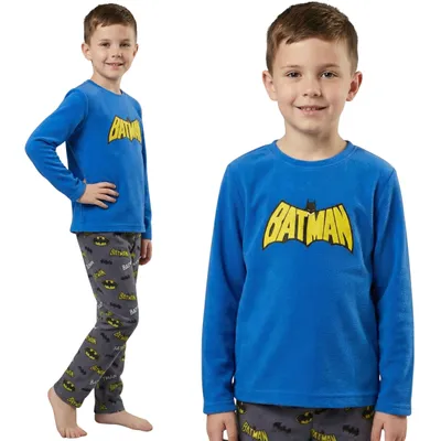 Produktbild von Batman DC Comics Jungen Fleece Schlafanzug 2-teilig, langarm, warm 128