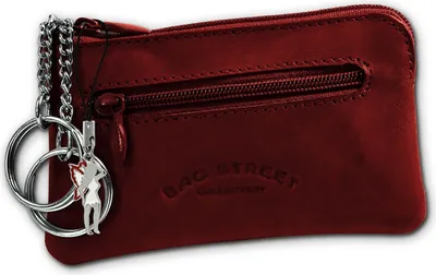Obrázok produktu pre Taška Street z pravej kože na kľúče uni taška na kľúče hnedá 10x0,5x6cm vrátane prívesku víly D2OPJ900C