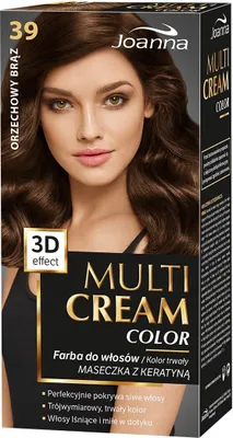Obrázek produktu pro Joanna Multi Cream Color 3D Farba do włosów 39 Orzechowy Brąz
