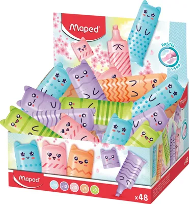 Image de Maped 743605 Maped Textmarker Mini PASTEL, 48er Display