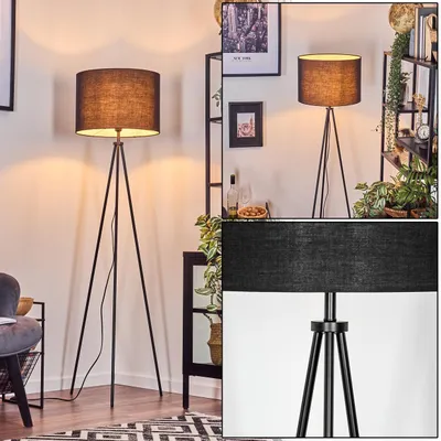 Produktbild von Schiavonea Stehlampe aus Metall/Stoff in Schwarz/Weiß