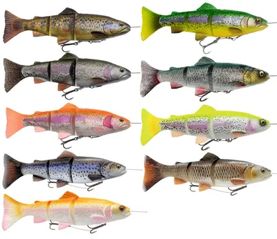 Produktbild von Savage Gear 4D Line Thru Trout - Gummiforelle Gummifisch, Farbe:Lemon Trout, Länge / Gewicht /Schwimmverhalten:25cm / 193g / moderat sinkend
