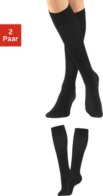 Produktbild von H.I.S. Stützkniestrümpfe 2 er-Pack 2x schwarz Größe 39-42