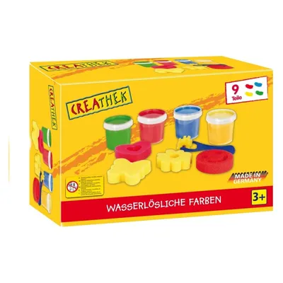 Produktbild von Feuchtmann CR Fingerfarbe 4er m. Malschwämmchen