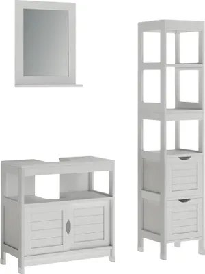 Produktbild von Badmöbel-Set Vicco Vilda Weiß 3 Teile, Model 56277