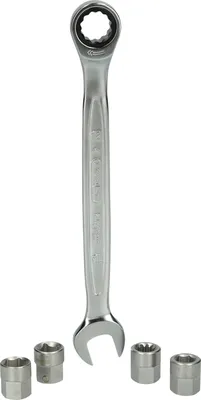 Produktbild von KS Tools 460.2615, Steckschlüssel-Satz, 5 Kopf/Köpfe, Chrom-Vanadium-Stahl, 200 g