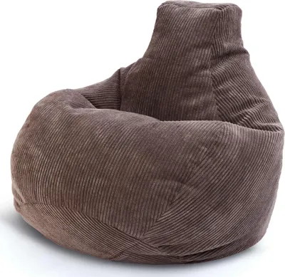 Produktbild von Green Bean® Sitzsack mit Rückenlehne 80x80x90cm - Gaming Chair mit 230L Füllung Cordstoff - Bean Bag Bodenkissen Lounge Sitzhocker Relax-Sessel Gamer Gamingstuhl Dunkelgrau