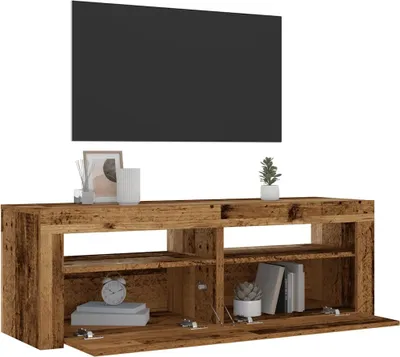 Immagine prodotto di vidaXL Comodini 2 pezzi con LED effetto legno antico 60x35x40 cm