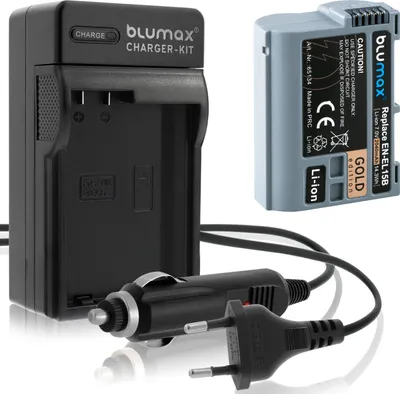 Produktbild von 1x Akku + Lader für Nikon EN-EL15B  A/B/C  Z5 Z6 Z7 II  D7500 2040 mAh 7,0V