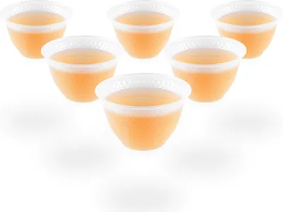 Produktbild von Melina Teetassen / Teecups / Glascups, 6 Glastassen je 90ml, Arare gefrosted