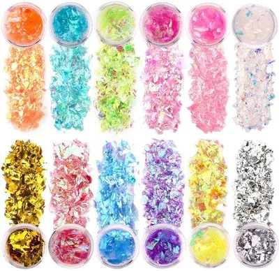 Immagine prodotto di Paillettes olografiche per unghie in 12 colori