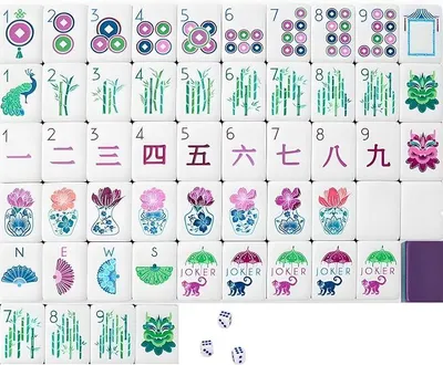 Imagen del producto de Juego de fichas de Mahjong, 4 capas, estilo americano