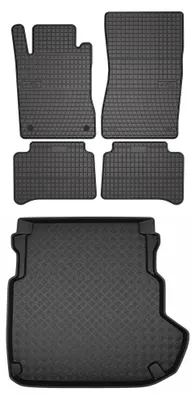 Obrázok produktu pre Gumové autokoberce SolidPRO + vaňa kufra pre: Mercedes-Benz trieda E W211 2002-2009 sedan 5 ks