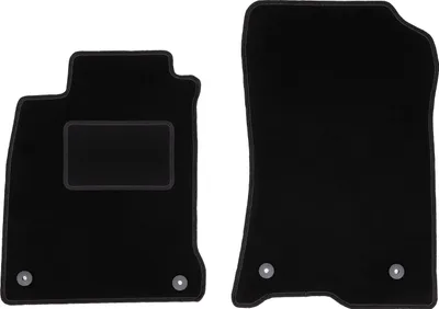 Immagine prodotto di Wielganizator tappetini auto velours anteriori adatto per Renault Laguna III (2007-2015, liftback, station wagon) neri, set 2 pz, con fissaggi