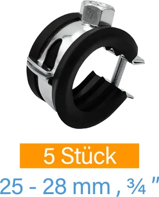 Produktbild von 5 x Gelenkrohrschelle Ø 25 - 28 mm 3/4 Zoll