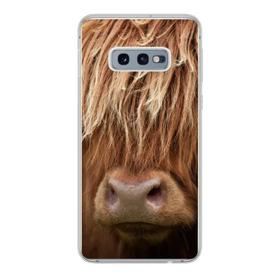 Produktbild von MuchoWow® Handyhülle Schutzhülle Hülle für Samsung Galaxy S10e Schottischer Highlander - Nase - Haare Silikon Softcase Handy Hülle - Handy