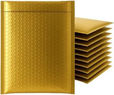 Produktbild von Versandtaschen für Kurierdienste, metallisch, 220 x 265 mm, goldfarben, 100 Stück